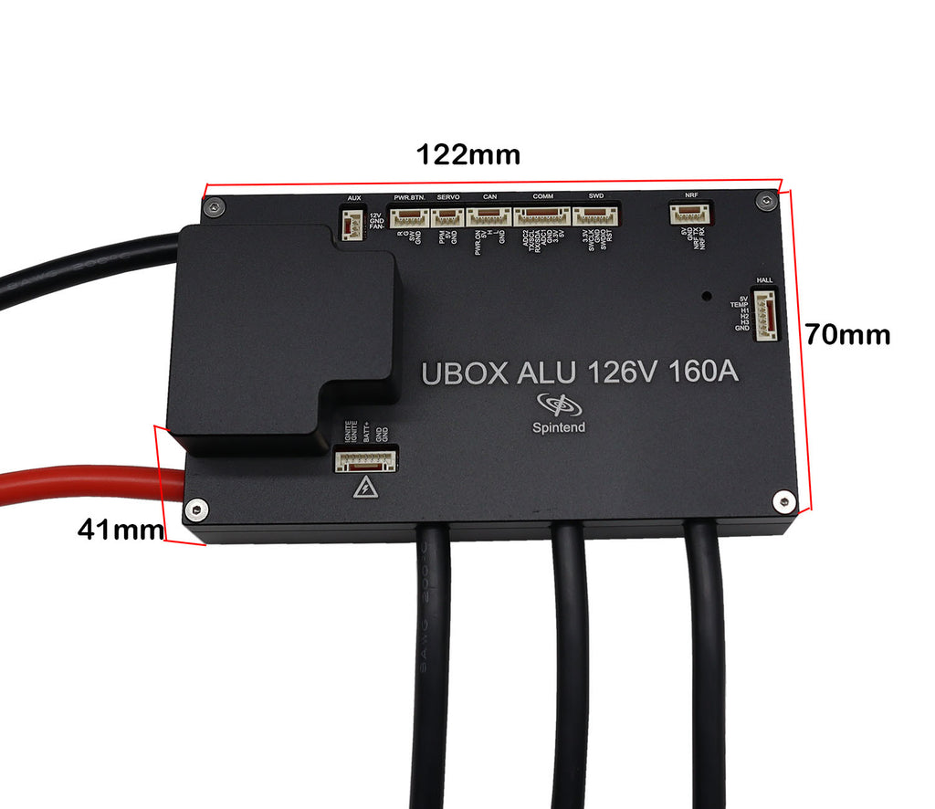 Single Ubox Aluminum controller 126V 160A controller based on VESC