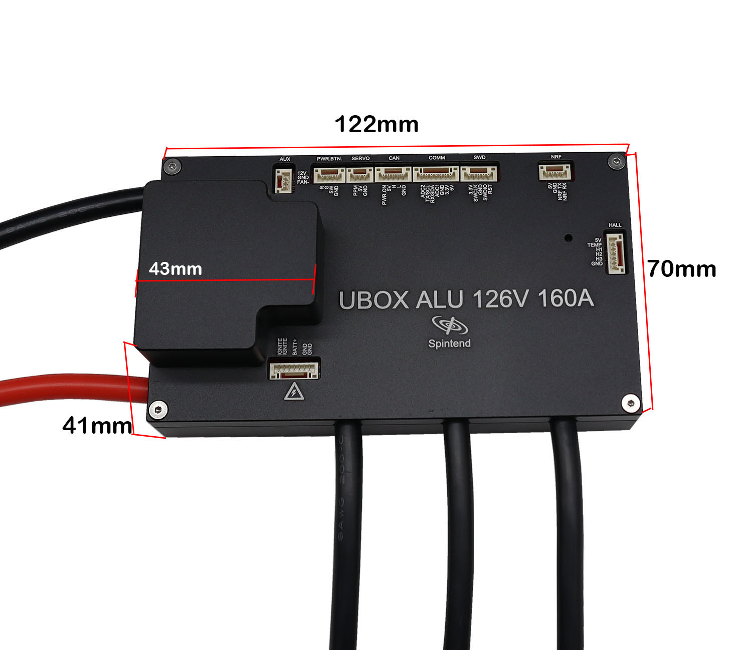 Single Ubox Aluminum controller 30S 160A based on VESC | Spintend