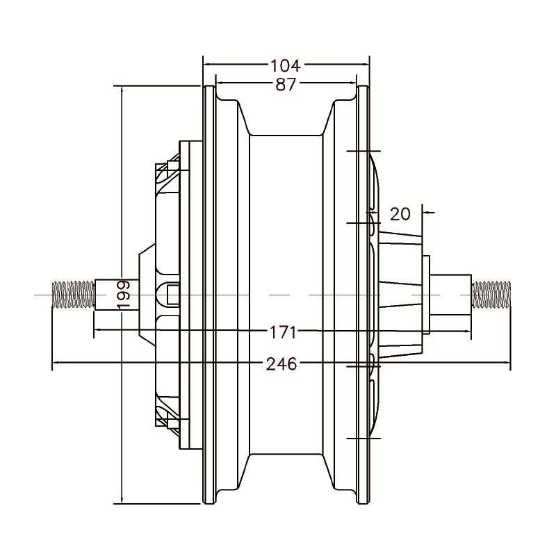 7''  5000W big power hubmotor for fast scooter