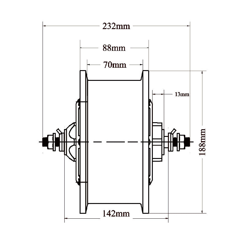 6.5'' 3800W Strong torque hubmotor for DIY fast scooter