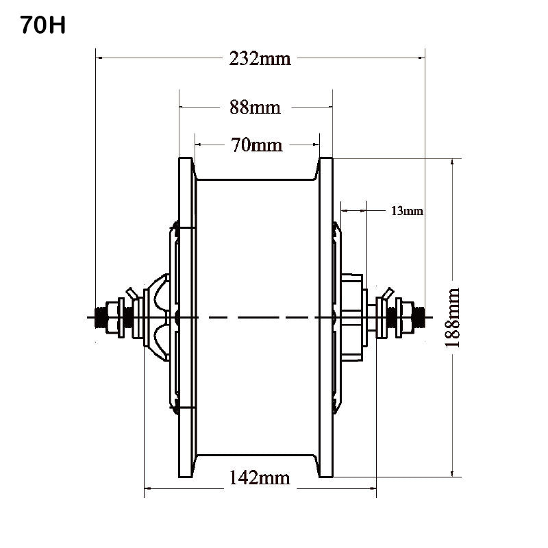 6.5'' 3800W-7000W Strong torque hubmotor for DIY fast scooter