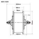 6.5'' 3800W-7000W Strong torque hubmotor for DIY fast scooter
