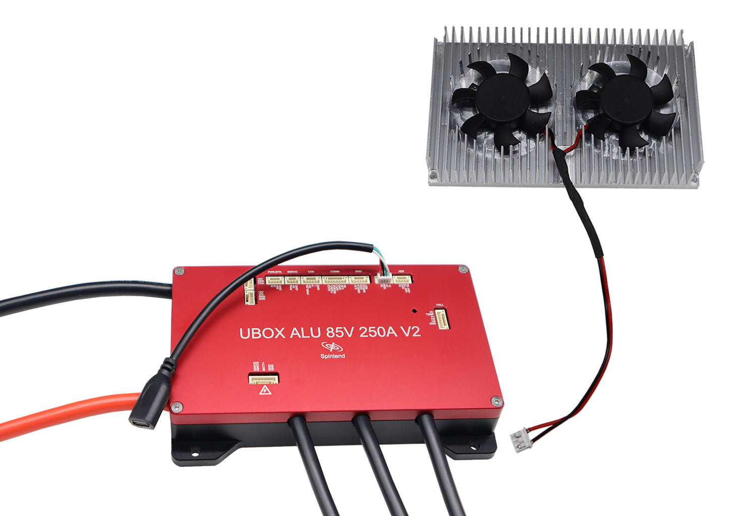 Ubox 85V240A /250A controller Heatsink with 2 cooling fans for strong dissipation