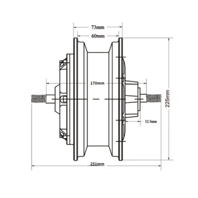 8''  5500W strong torque power big motor for off road beast scooter