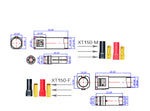 Amass XT150 connector male and female