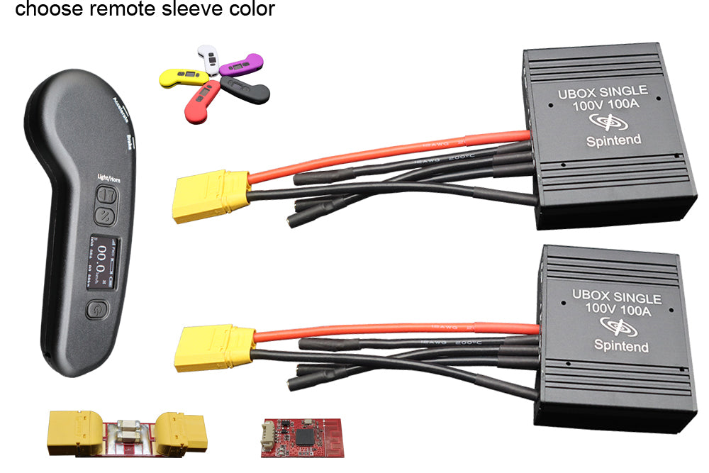 ESK8 Pack3: 2single ubox 100V motor controller and uni1 v2 remote