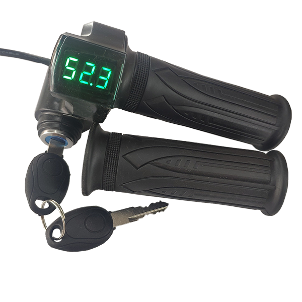 e bike display universal 12-84V Universal Throttle Grip with lock key and LED battery display for ebike electric scooter